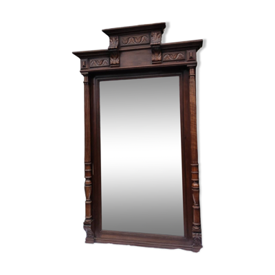 Ancien grand miroir bois sculpté