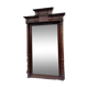 Old large carved wooden mirror