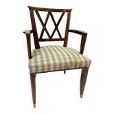 Fauteuil de bureau Art Déco en acajou massif XX siècle