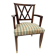 Art Deco office chair in solid mahogany, 20th century.