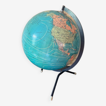Globe terrestre mappemonde tripode Taride