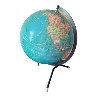 Globe terrestre mappemonde tripode Taride