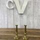Pair of brass candlesticks