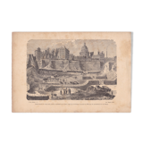 A period paper illustration: Gallo-Roman circus rue Monge Paris (read description)