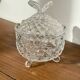 Crystal sugar bowl with butterfly motif