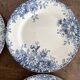 6 assiettes plates en terre de fer Gien "fleur d'automne"