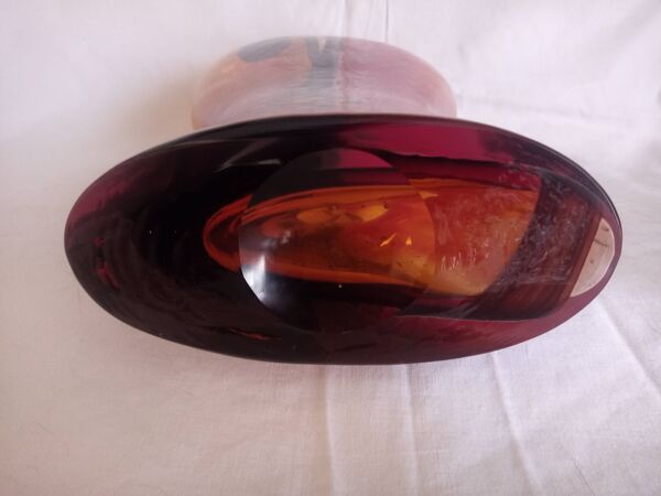 Vase soliflore Art Déco en verre de Murano, h - 36 cm.