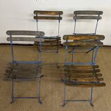 Set of 4 folding chairs guinguette