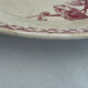 Red iron earth serving dish - Gien honeysuckle - antique earthenware