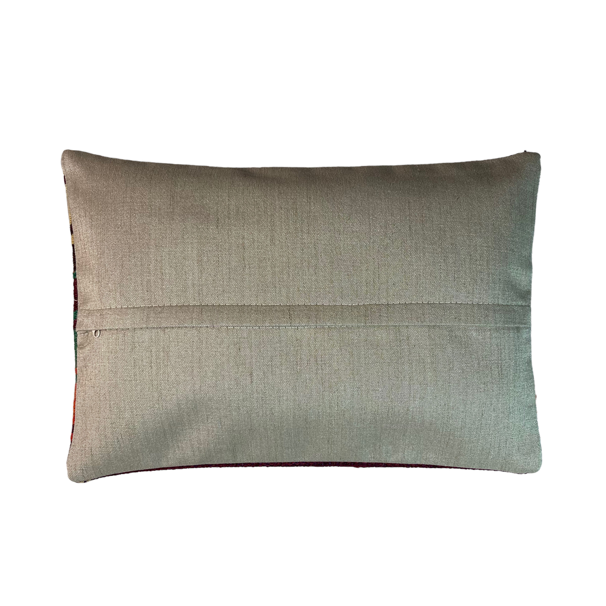 Vintage turkish kilim cushion cover, 30 x 50 cm