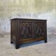 Carved solid wood chest.