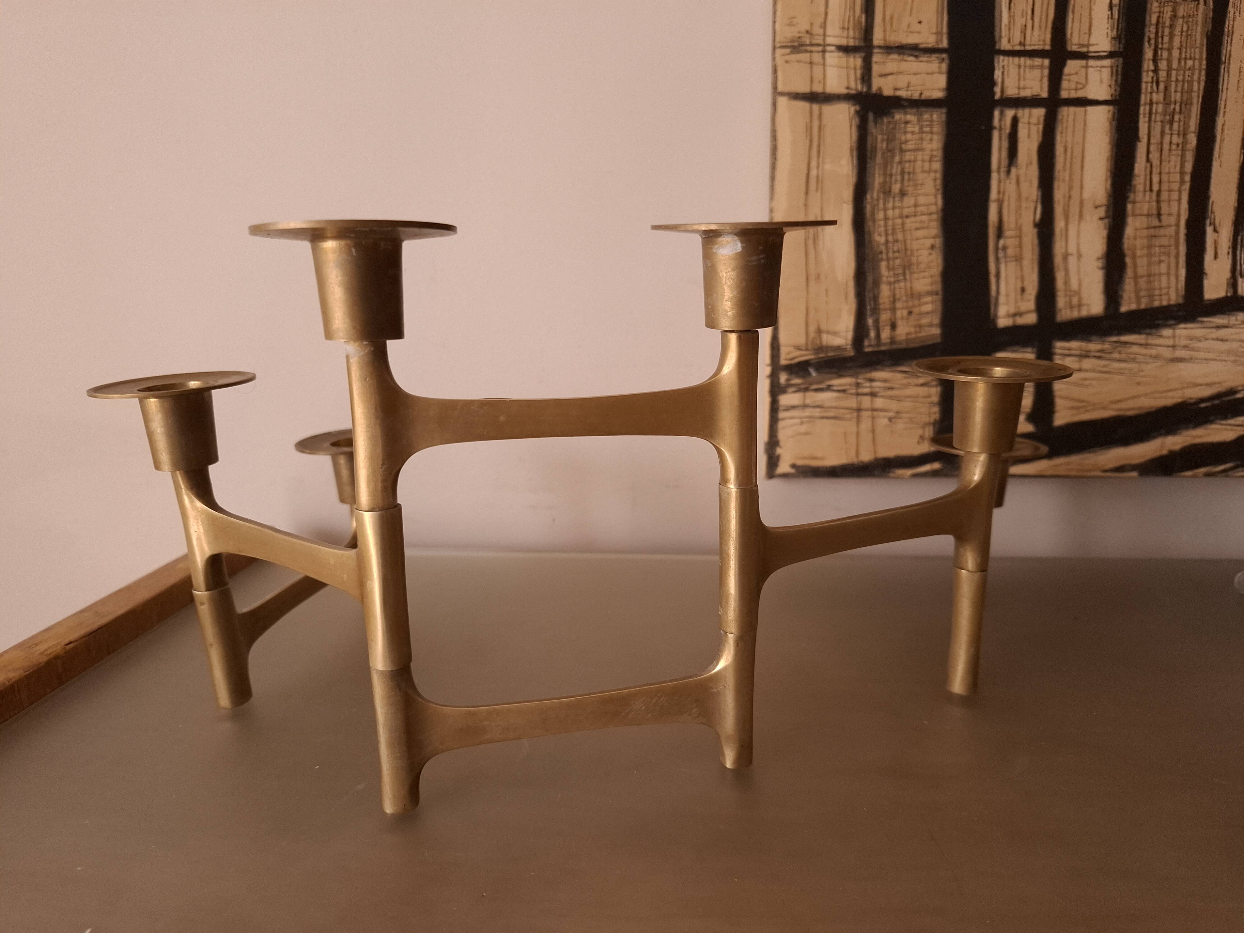 Brass candleholder design