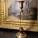 Brass crystal candlestick
