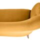 Three-seater velvet sofa, German, 1960s, mustard, restored.