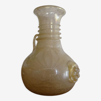 Vase with handle Scavo Seguso Vetri d'Arte iridescent glass Murano 1950