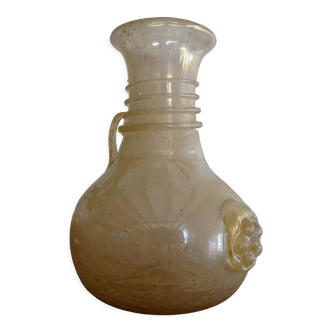 Vase with handle Scavo Seguso Vetri d'Arte iridescent glass Murano 1950