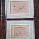 Lot de 2 tableaux encadrant des lithographies de Marie Laurencin