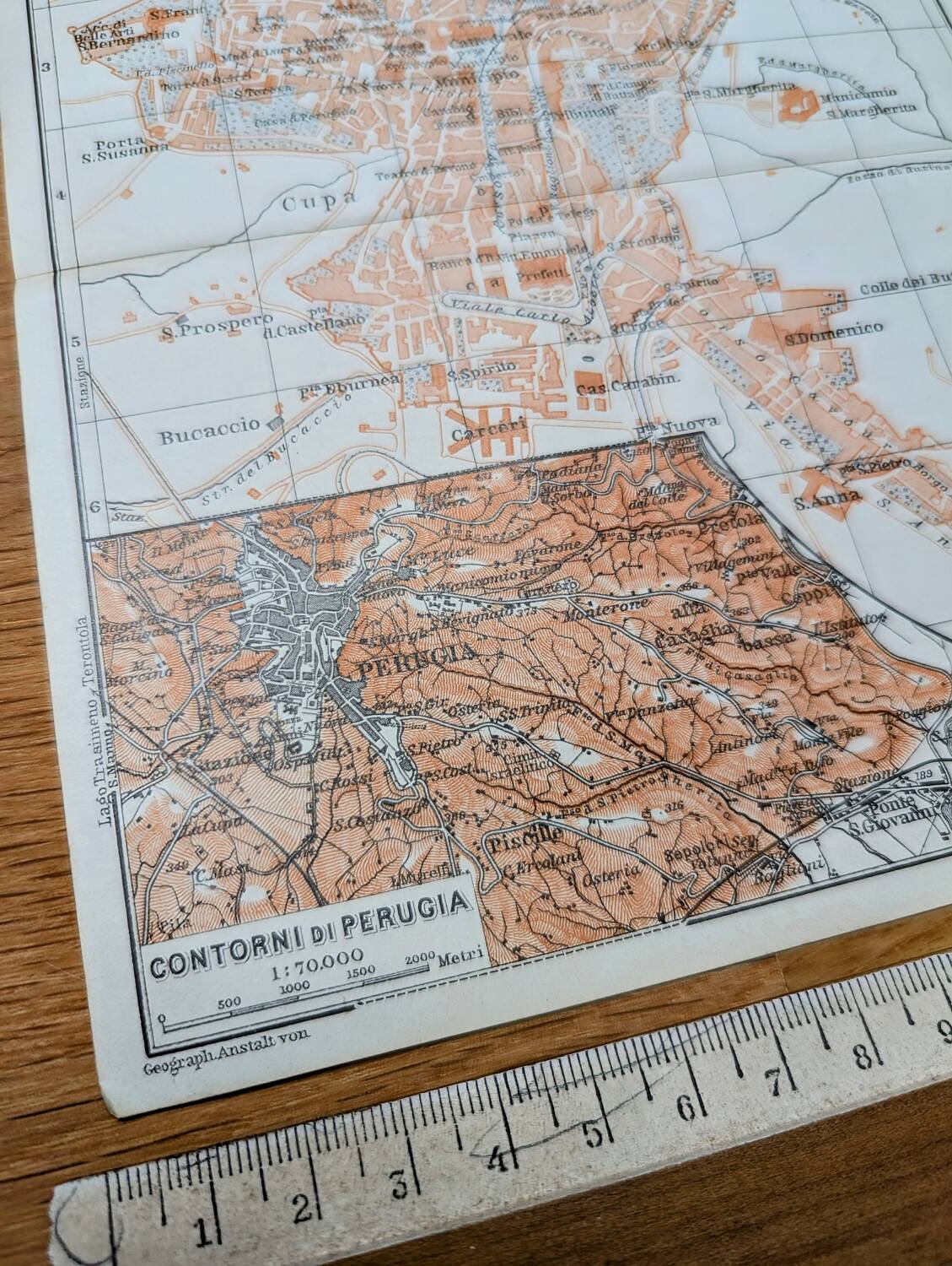 Imprimée en 1909, Pérouse, Italie.