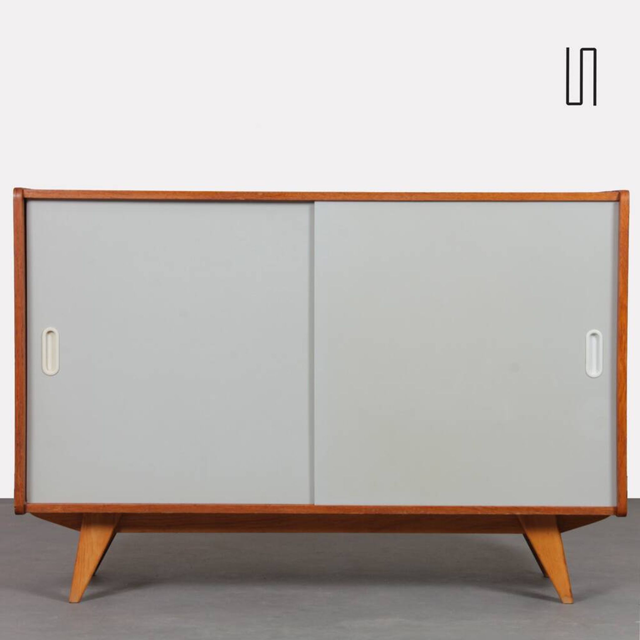 Vintage oak chest of drawers by Jiri Jiroutek, model U-452, 1960