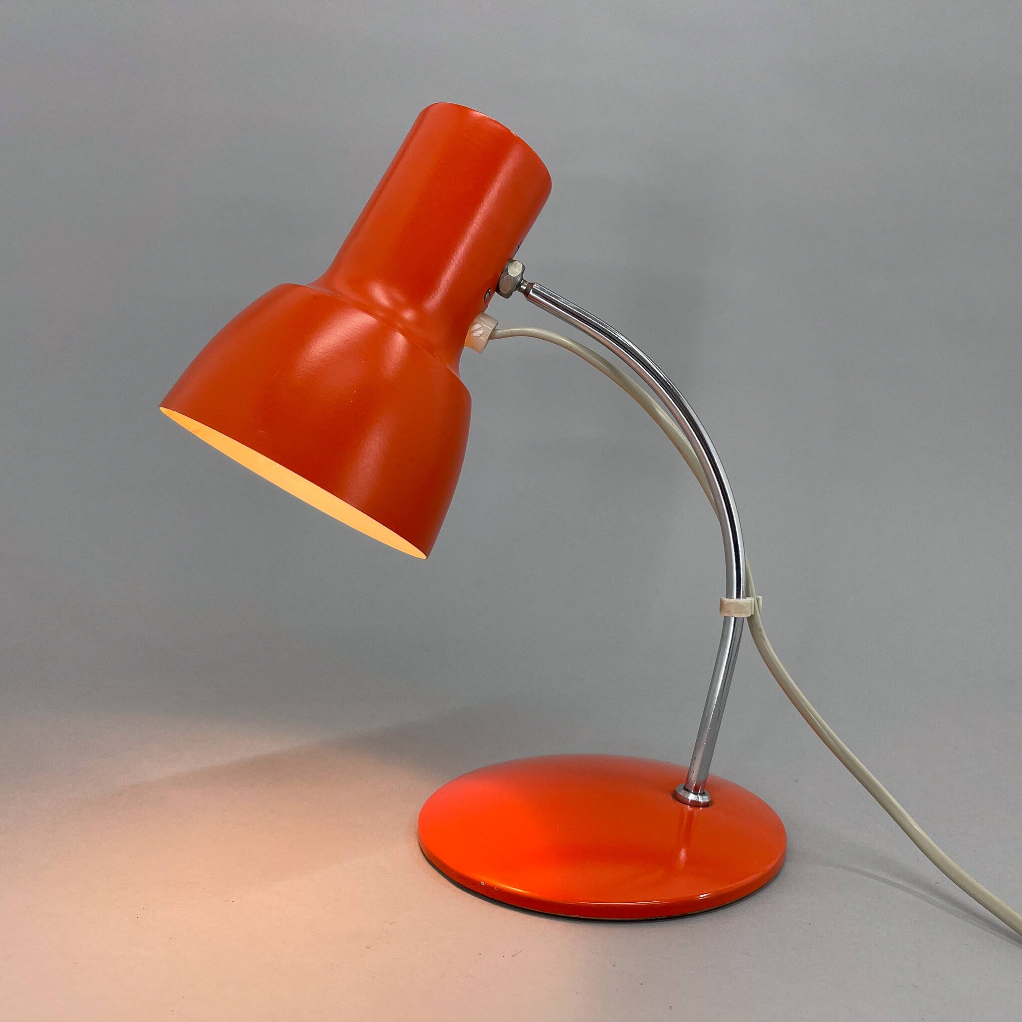 Mid-century Metal & Chrome Table Lamp, Czechoslovakia, 1970s
