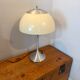 Space age mid-century mushroom lamp in brushed aluminium.