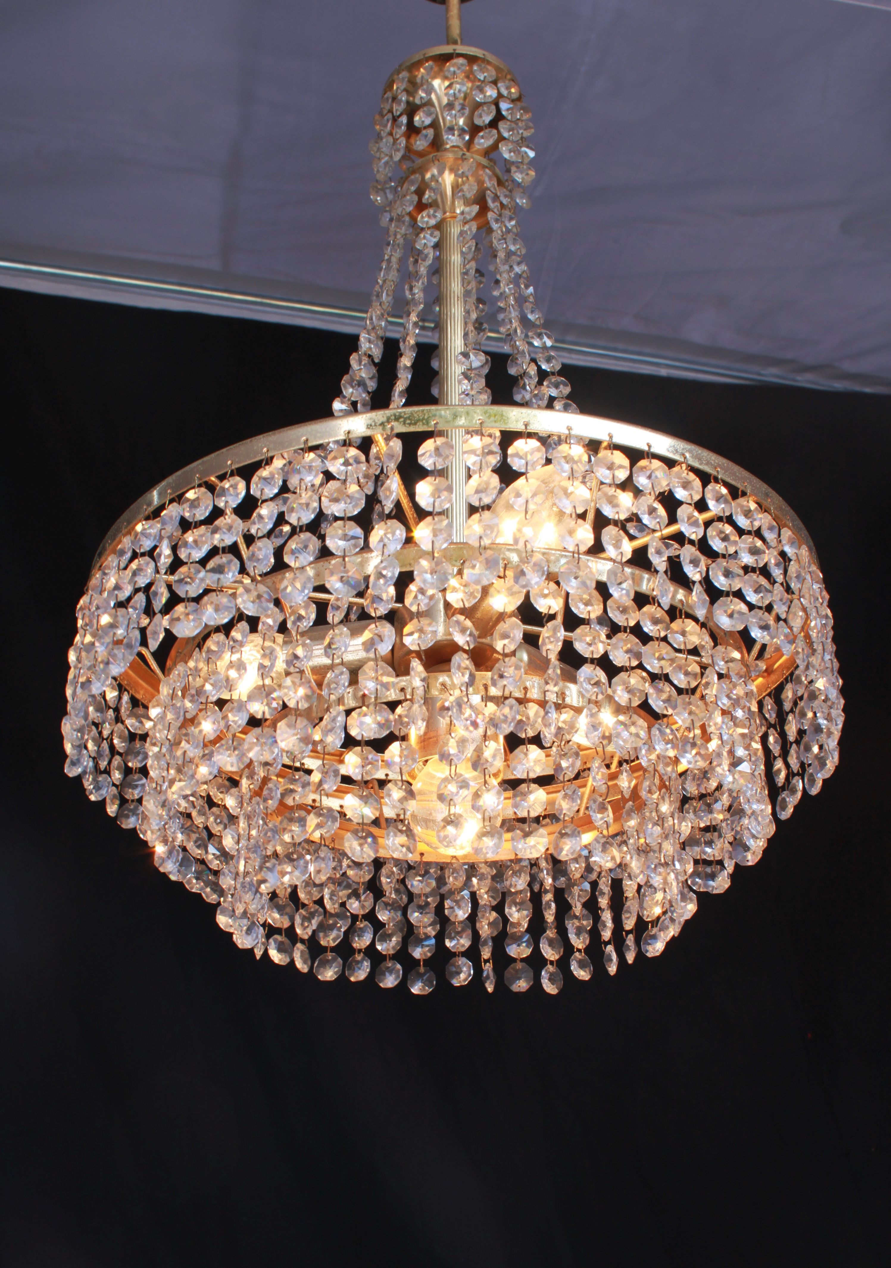 Pair of hot air balloon chandelier with 3 lights.