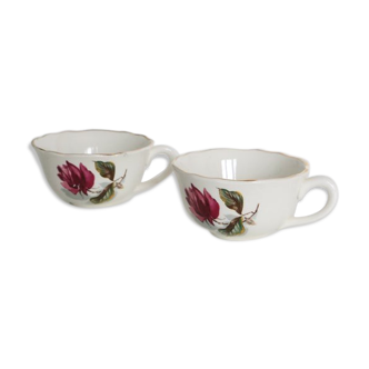 2-cup Gien opaque porcelain set, Chambord pattern