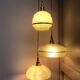 Suspension cascade three lights grlobes vintage