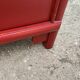 Red storage unit with 2 doors in solid wood, Chinese style, 1950