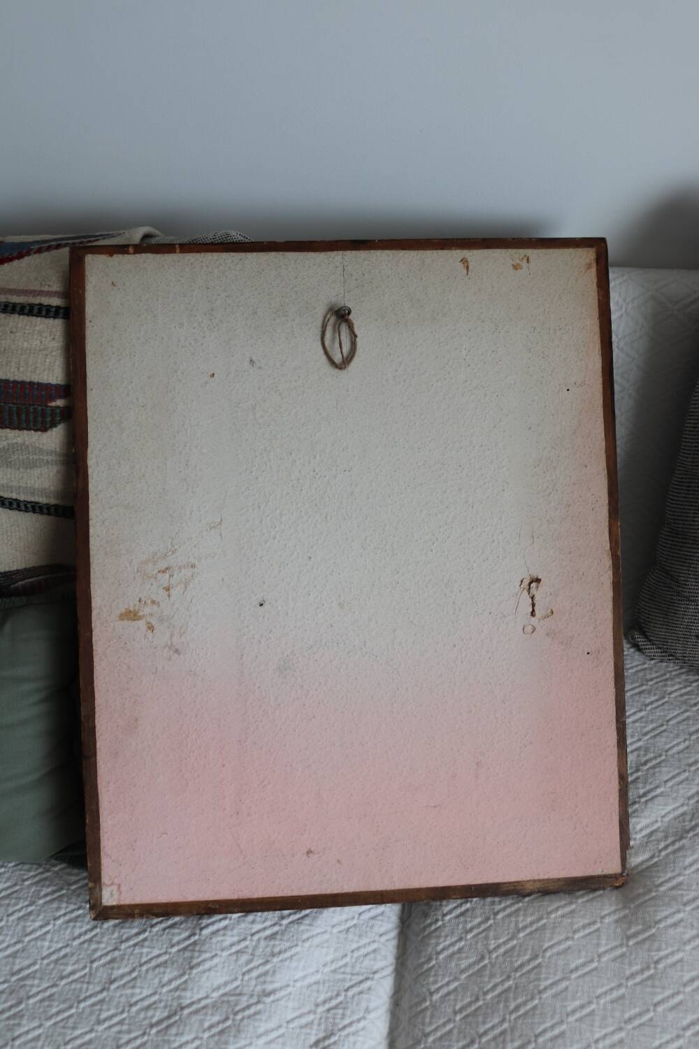 Old wooden and stucco mirror