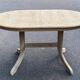 Extendable farmhouse dining table renovated in raw oak 20th century 185cm