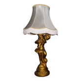 lampe ange plâtre doré