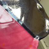 Vintage pink and gray empty pocket plate Vallauris