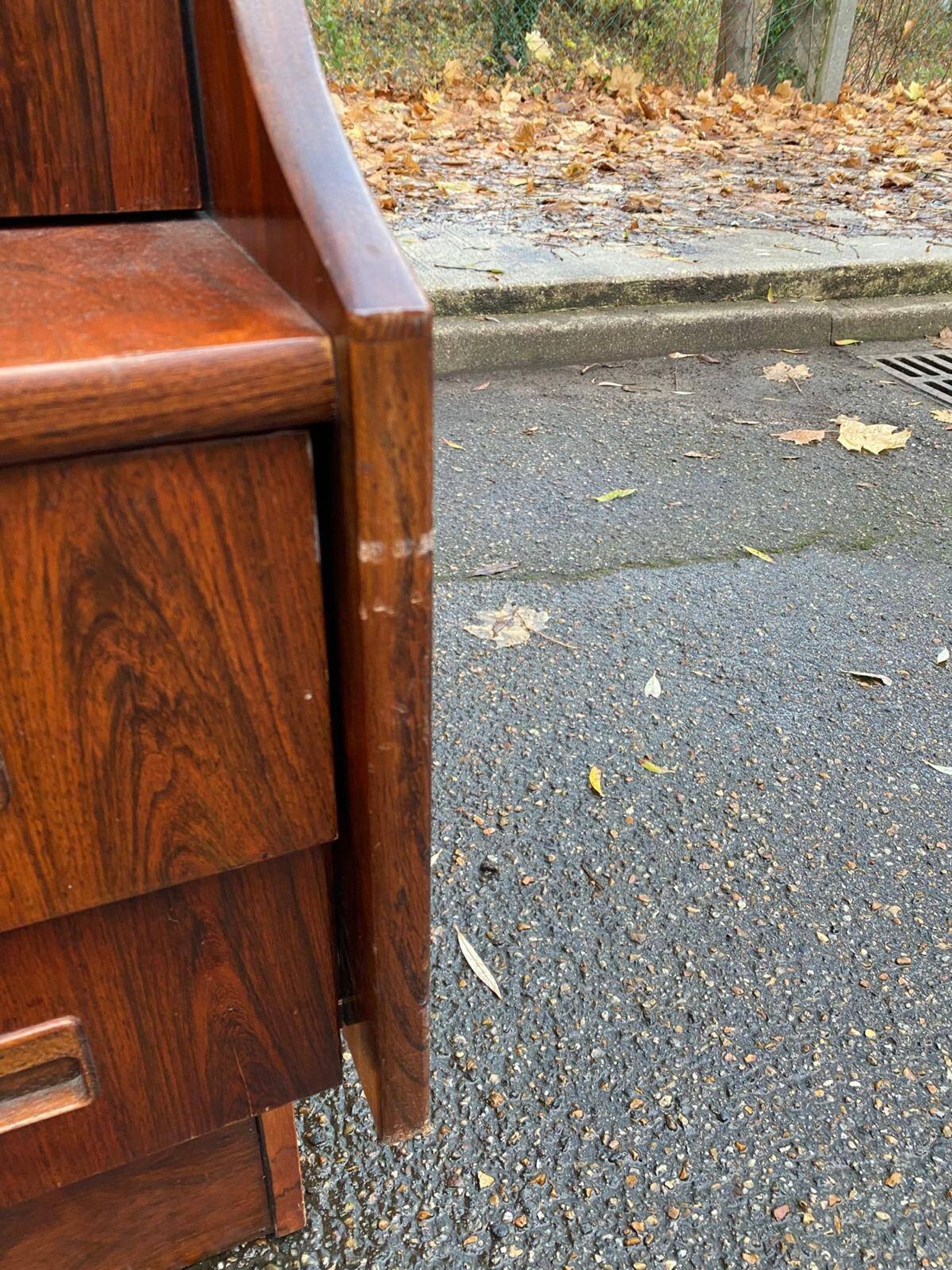 Scandinavian teak wardrobe, circa 1950, 91x65x183cm