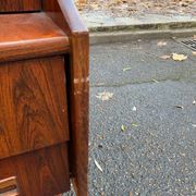 Scandinavian teak wardrobe, circa 1950, 91x65x183cm