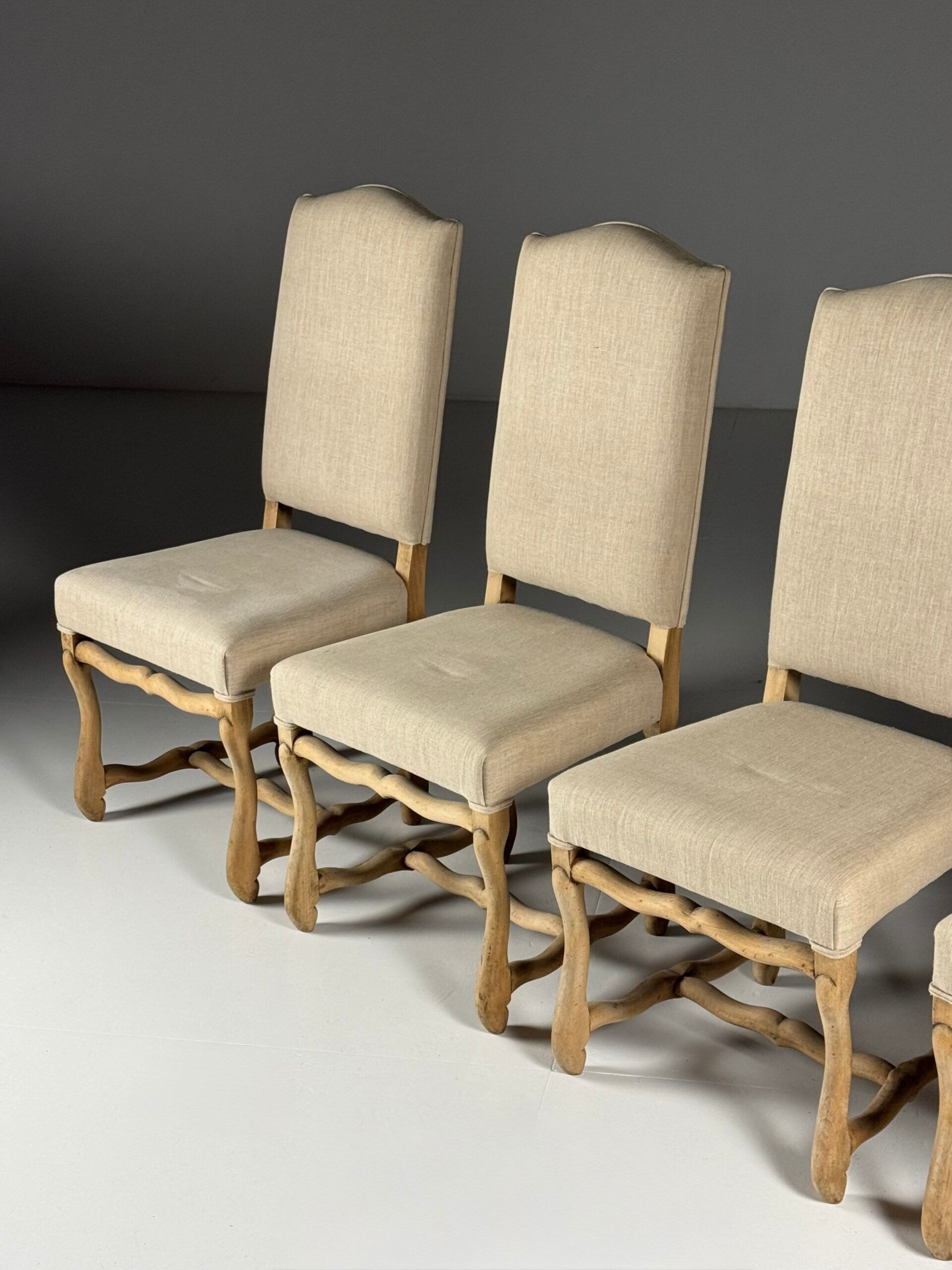 Set of 4 Os de Mouton dining chairs