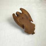 Bénitier ange en bois ancien