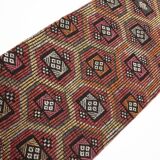 2x7 kilim handmade vintage distressed kilim runner, 61x214 cm