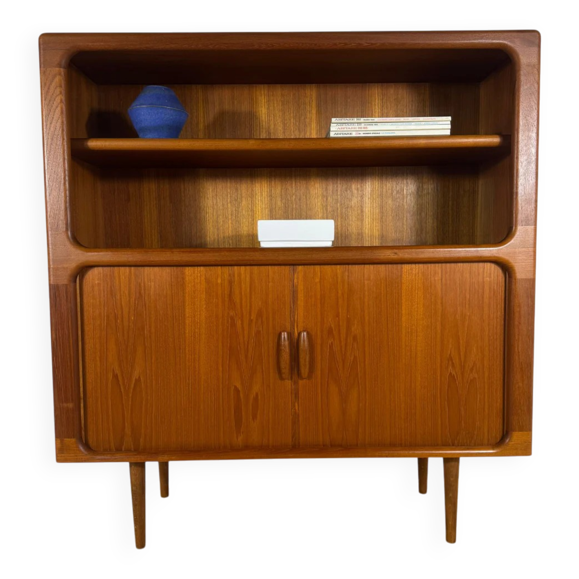 Vintage Dyrlund teak library with sliding doors – Denmark 1960s