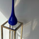 Golden metal and glass side table – 1970s
