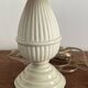 Small bedside lamp in ivory glazed ceramic.