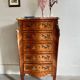Chiffonnier Louis XV en bois et marbre