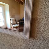 Rectangular wooden mirror