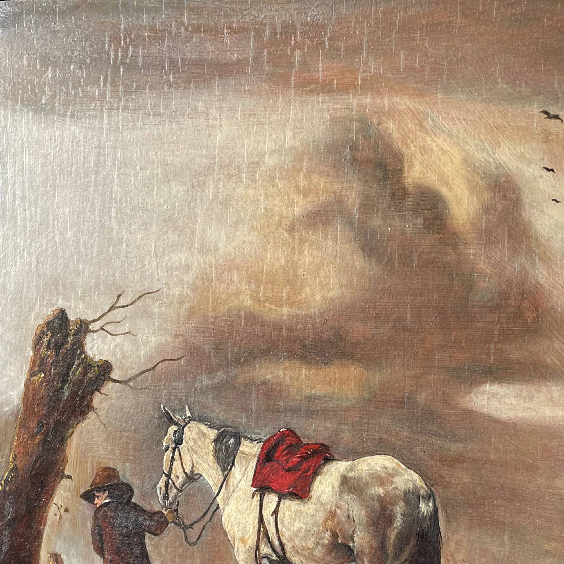 Reproduction by George Boellaard of the oil painting 'Grey Horse' by Wouwermans