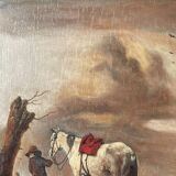 Reproduction by George Boellaard of the oil painting 'Grey Horse' by Wouwermans
