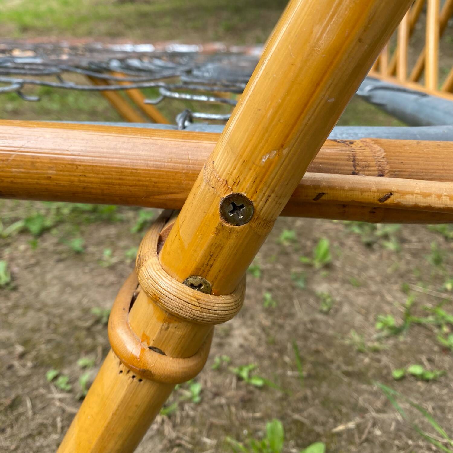 Pair of single rattan beds, 1960s