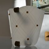 Vintage 1950 wall light in perspex and brass