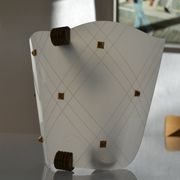 Vintage 1950 wall light in perspex and brass