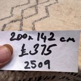 Tapis berbère marocain vintage Beni Ourain, Atlas, motif tribal, 200 x 142 cm, déstockage