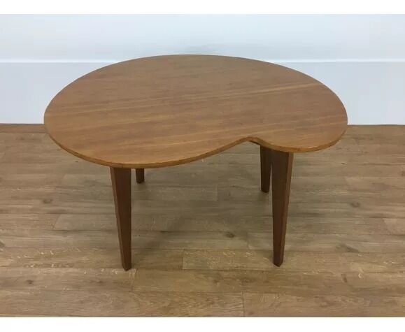 Side table bean wood foot compass, 50s